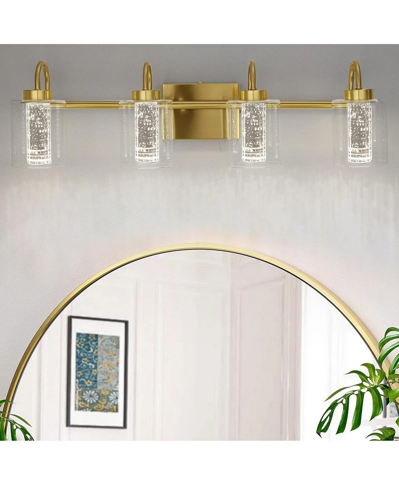 gaomon Light Brushed Gold Bathroom Light Fixtures