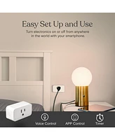 Brightech Smart Wi-Fi Indoor Plug with App Control, Timer, and Dimmer