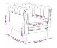 Sofa Chair Brown Faux Suede Leather
