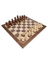 We Games French Staunton Chess Set - Weighted Pieces & Walnut Wood Board 14.75 in.