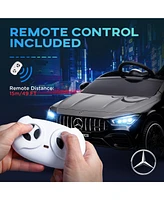 Qaba Mercedes-Benz Amg Licensed 12V Kids Ride on Car w/ Remote, White