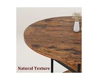 47-Inch Round Dining Table for 4: Featuring a 1.59-Inch Thick Top