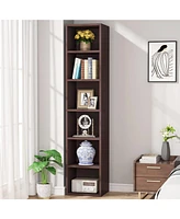 Tribesigns 70.9 Inch Tall Narrow Bookcase with Storage, 6 Tier Cube Display Shelves for Home Office