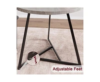 gaomon Round Dining Table Set for 2, Modern Kitchen Table Chairs Set of 2,Small Dining Room Table Set with 2 Upholstered Chairs