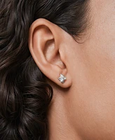 Swarovski Round Cut, Star, White, Rhodium Plated Dextera Stud Earrings