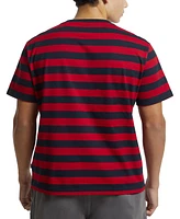 Guess Jeans Men's Regular-Fit Stripe Embroidered Logo Graphic T-Shirt