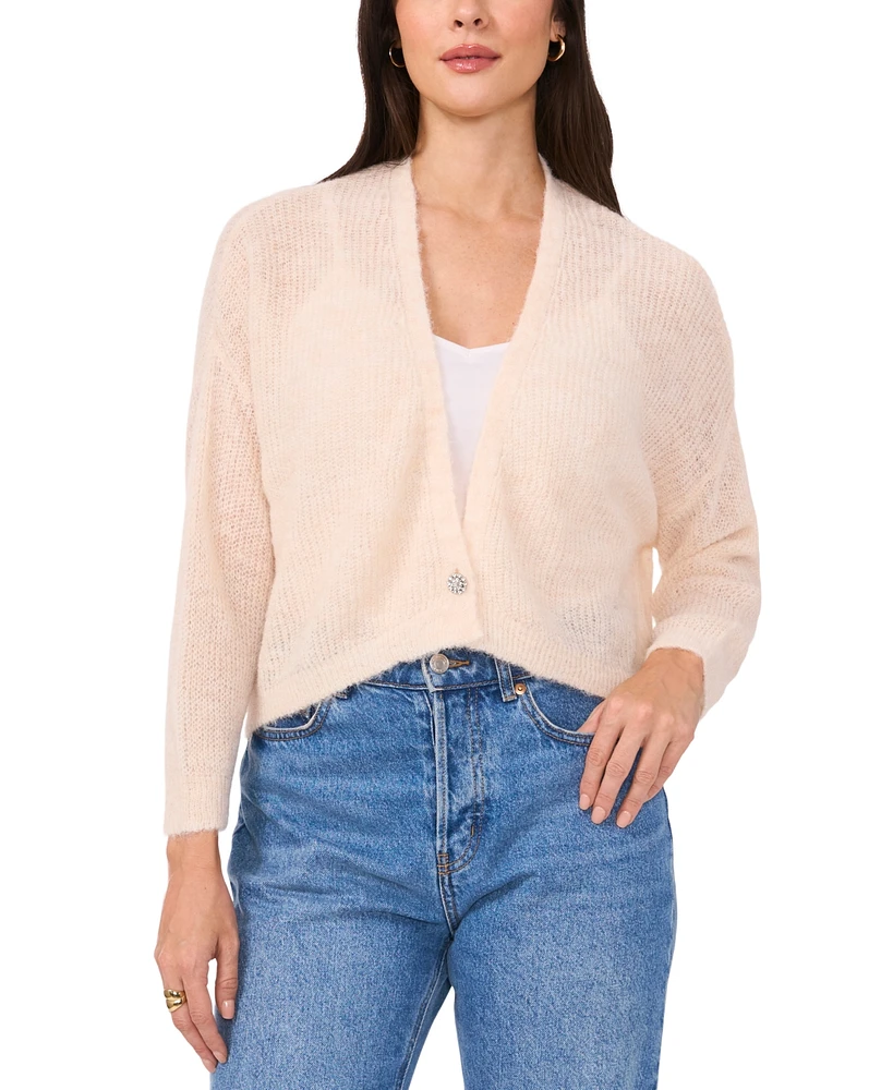 Vince Camuto Women's V-Neck Drop-Shoulder Button Cardigan