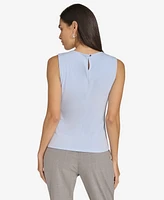 Calvin Klein Women's Pleated-Neck Sleeveless Top