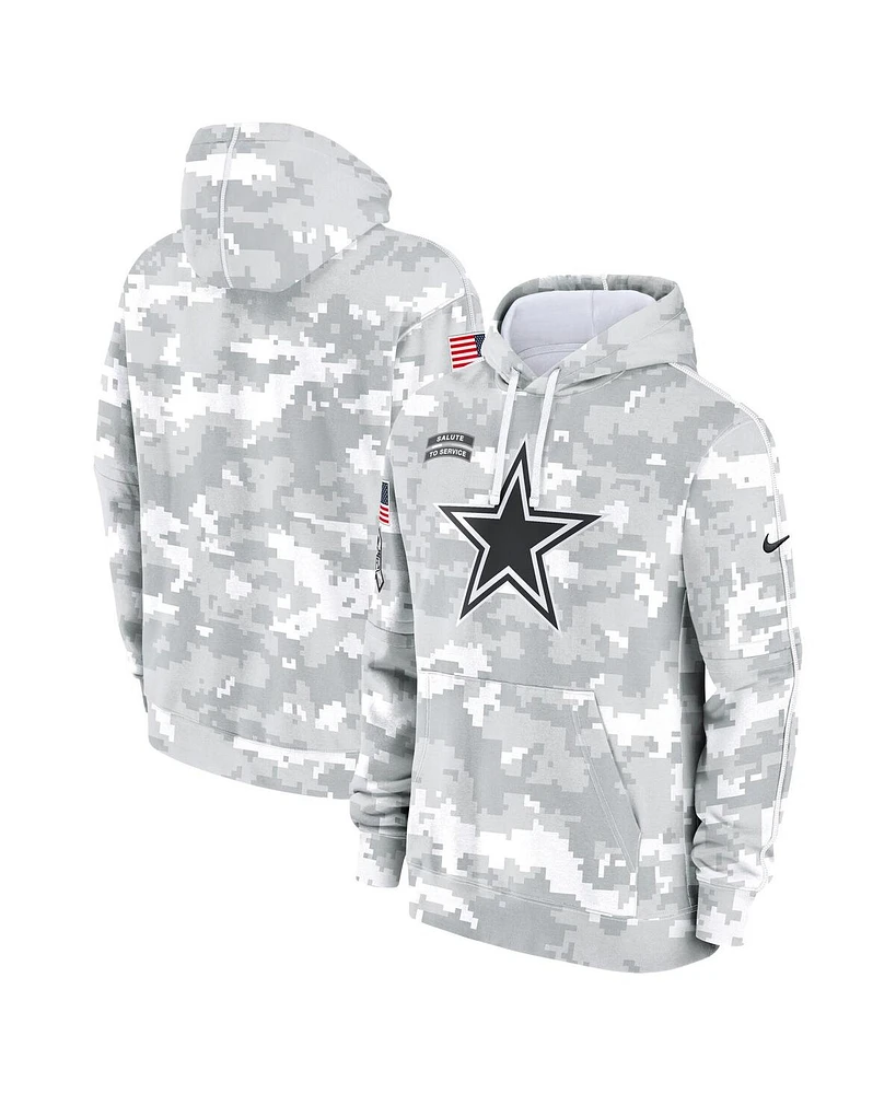 Nike Men's Arctic Camo Dallas Cowboys 2024 Salute to Service Club Fleece Pullover Hoodie
