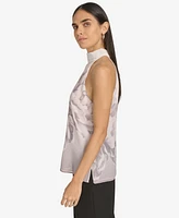 Calvin Klein Women's Printed Halter High-Neck Top