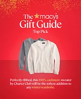 Charter Club Women's 100% Cashmere Ribbed V-Neck Sweater, Regular & Petites, Created for Macy's