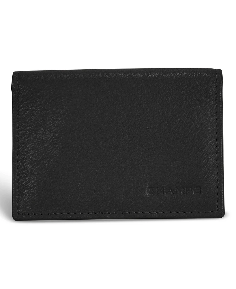 Champs Men's Onyx Collection Leather Card Case