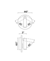 Cwi Lighting 6" Metal Private I Led Sconce