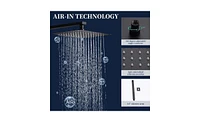 Slickblue Wall-Mounted Shower Faucet Combo Set Rainfall Head & Handheld, Brushed Finish