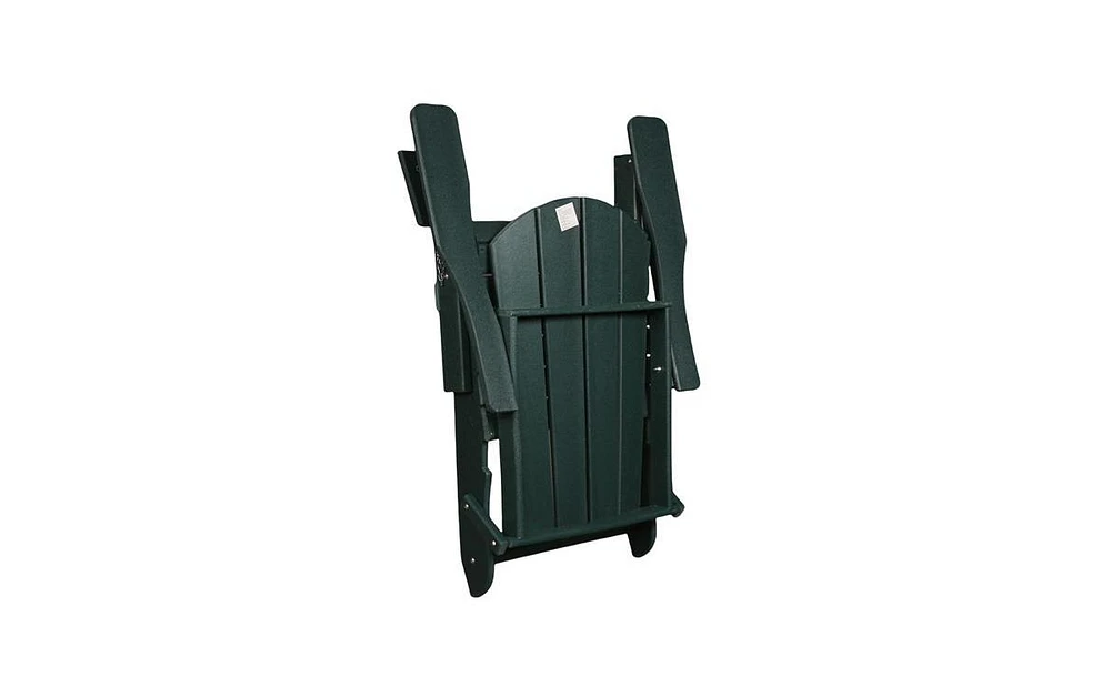 Slickblue Folding Adirondack Chair, Relaxing Stackable Arm Rest Ernomic Hdpe All-Weather Adirondack Chair