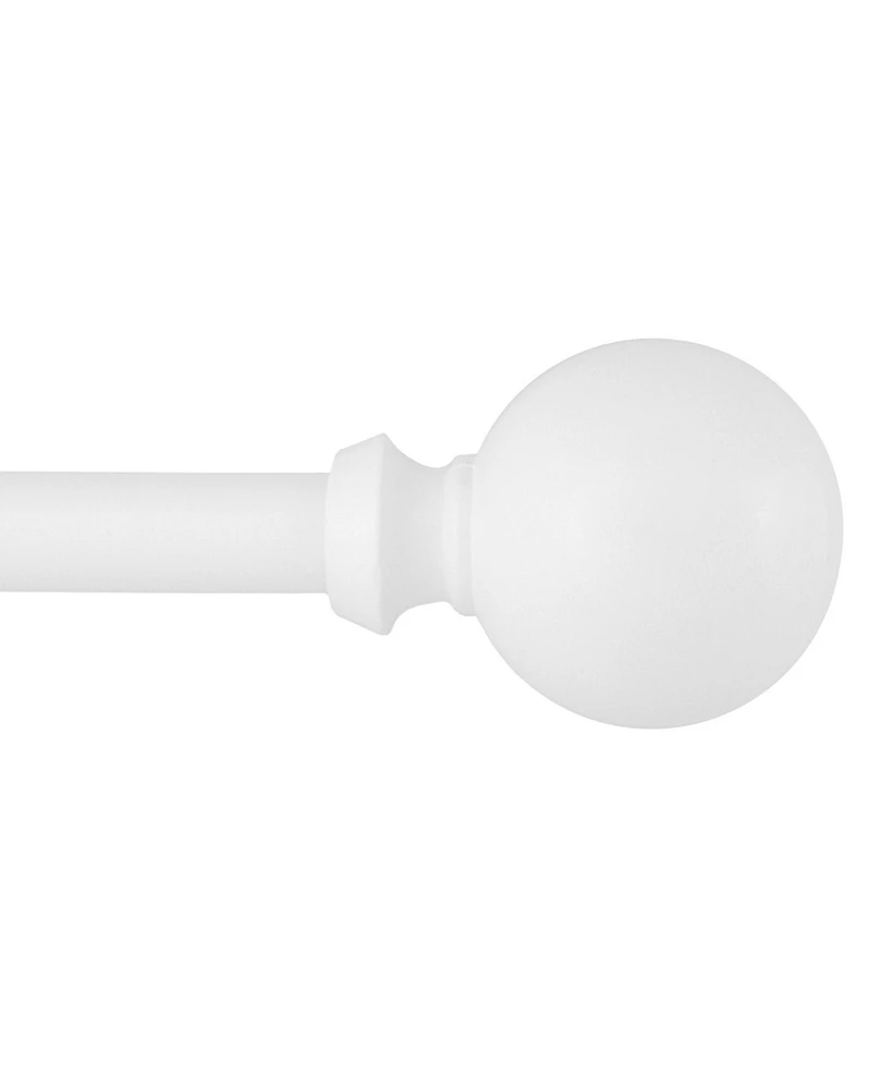 Kenney Newbury 5/8 Inch Decorative Curtain Rod with Ball Finials for Elegant Window Treatments