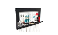 Slickblue Wall-Mounted Jewelry Manager Elegant Jewelry Stand for Organized Storage and Display