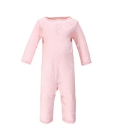 Hudson Baby Baby Girls Hudson Cotton Coveralls 3pk, Glitter Unicorn