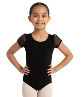 Capezio Girls Puff Sleeve Keyhole Back Leotard