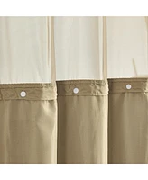 Awesome Home Cotton Blend Soft Waffle Weave Shower Curtain with Snap Liner