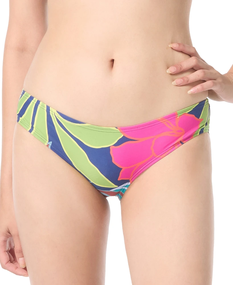 Vince Camuto Women's Floral Shirred-Back Bikini Bottoms