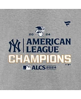 Fanatics Men's Heather Gray New York Yankees 2024 American League Champions Locker Room Big Tall T-shirt