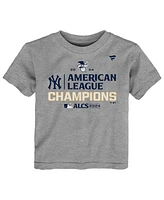 Fanatics Toddler Heather Gray New York Yankees 2024 American League Champions Locker Room T-shirt