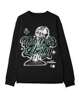 Round21 Men's and Women's Black New York Liberty 2024 Wnba Finals Champions Airbrush Pullover Sweatshirt