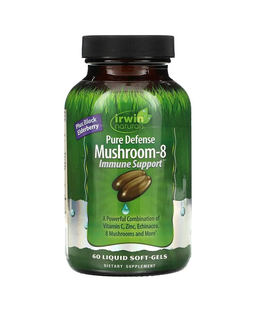 Irwin Naturals Pure Defense Mushroom-8 Immune Support - 60 Liquid Soft