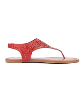 New York & Company Women's Nikki Hooded Perforated Thong Sandal