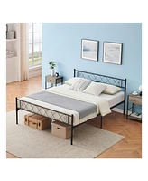 gaomon Twin/Queen Size Platform Bed Frame With Headboard, Heavy Duty Mattress Foundation With Metal Slats Support, No Box Spring Needed