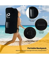 Hongge Inflatable Stand up Paddle Board with Adjustable Paddle and 3 Fins for Adults and Youths
