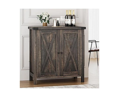 gaomon Buffet Cabinet Farmhouse Storage Cabinet with Doors and Shelves