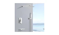 Freestanding Bathtub Faucet High Flow Tub Filler with Handheld Shower and Swivel Spout