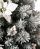 Glitzhome Pre-Lit Pine Artificial Christmas Porch Tree