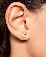 Hello Kitty Stud Earrings 10K Yellow & Rose Gold