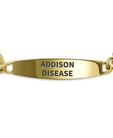 Bling Jewelry Addison Disease Medical Identification Medical Id Miami Cuban Link Chain Bracelet Gold 2 Tone Steel