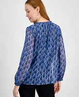 Jm Collection Women's Printed Blouse, Exclusively at Macy's