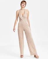 Guess Women's Sequin Halter Jumpsuit