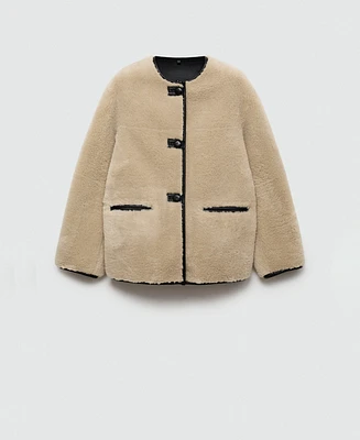 Mango Women's Appliques Coat