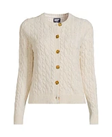 Lands' End Women's Drifter Cable Cardigan Sweater