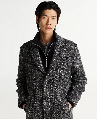 Tommy Hilfiger Men's Tailored Fit Herringbone Coat