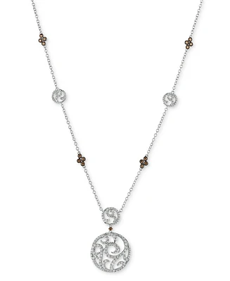 Le Vian Chocolatier Diamond Openwork 18" Pendant Necklace (2-1/2 ct. t.w.) in 14k White Gold