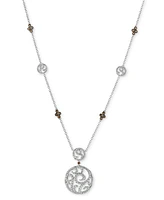 Le Vian Chocolatier Diamond Openwork 18" Pendant Necklace (2-1/2 ct. t.w.) in 14k White Gold