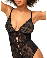 Adore Me Women's Rosie Crotchless Bodysuit Lingerie