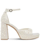 Dolce Vita Women's Pandro Pearl Two-Piece Platform Dress Sandals