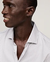 Tommy Hilfiger Men's Dress Casual Slim-Fit Poplin Striped Shirt
