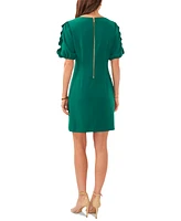 Msk Petite Ruffled-Sleeve Mini Sheat Dress