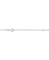 Diamond Accent Butterfly Pendant Necklace in Sterling Silver, 16" + 2" extender