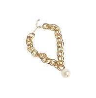 Sohi Women's Pearl Chain Necklace